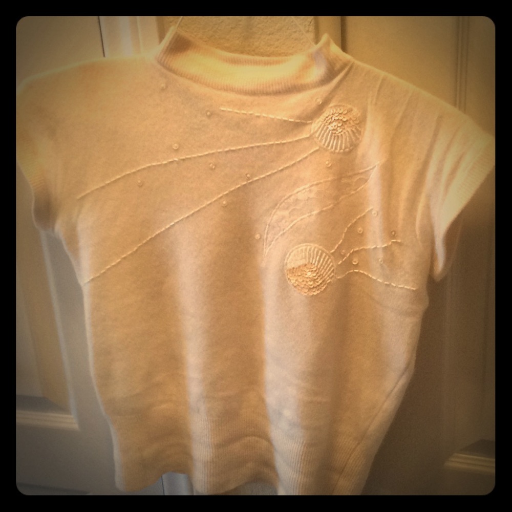 Short sleeve Soft/Sexy Sequin Lambswool Top